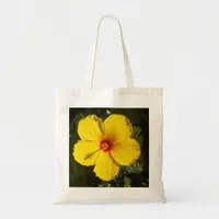 Yellow Hibiscus Flower Tote Bag