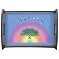 Serving Tray - Family Tree with Name Rainbow