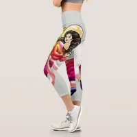 Angel of Peace and Harmony Capri Leggings