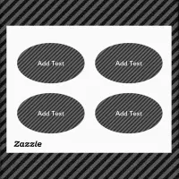 Thin Black and Gray Diagonal Stripes Oval Sticker