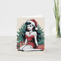 Sexy Retro Mrs. Claus Pinup Christmas Card