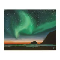 Aurora Borealis - Oil Painting Wood Wall Art