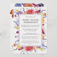 Funeral Succulents Celebration of Life Invitation