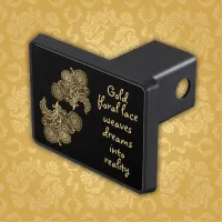 Monogrammed Gold Floral Lace | Hitch Cover