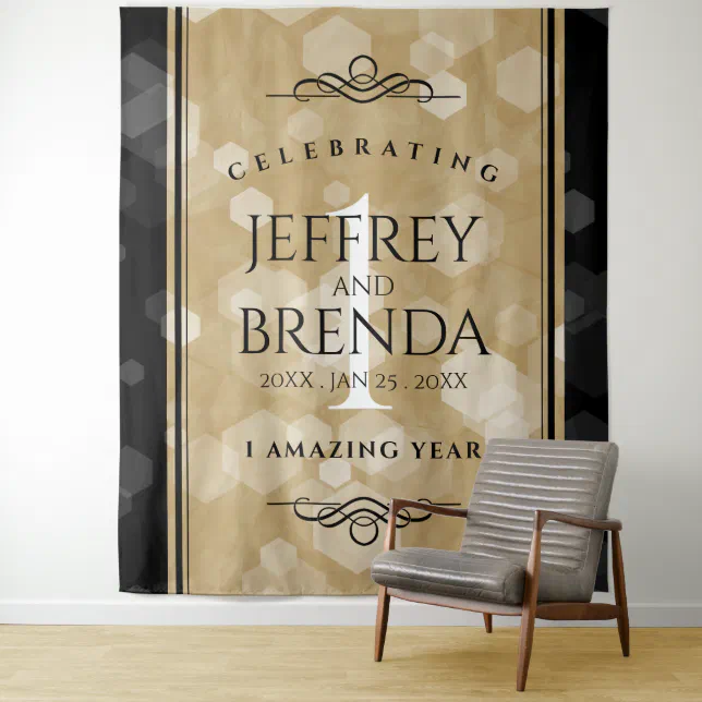 Elegant 1st Paper Wedding Anniversary Celebration Tapestry