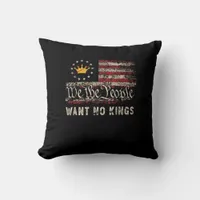 Patriotic Politics Protest No Kings In America Throw Pillow