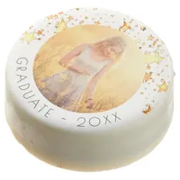 Graduation party white gold stars photo chocolate covered oreo
