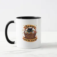 Eat Drink And Be Scary Trick Or Treat Basket Hallo Mug