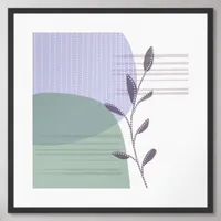 Trendy Modern minimalist botanical abstract Framed Art