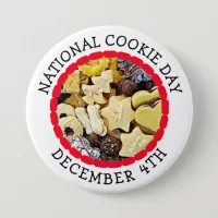 National Cookie Day December 4th Food Holiday Button