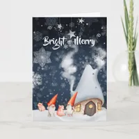 Christmas Gnome Photo Collage Holiday Card