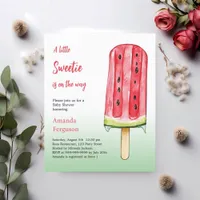 A little Sweetie watermelon Baby Shower invitation