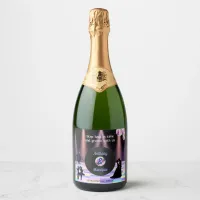 Customizable Disco Wedding Sparkling Wine Label