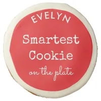 Smartest on the Plate Humor Personalized Sugar Cookie