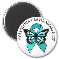 Myasthenia Gravis Awareness Ribbon Butterfly   Magnet