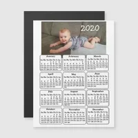 Custom Color Add  Photo to 2020 Mini Calendar Magnetic Invitation