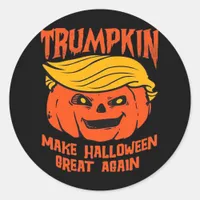 Trumpkin Halloween Pumpkin Election Classic Round Sticker