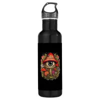Cottagecore Aesthetic Mushroom Goblincore Design Stainless Steel Water Bottle