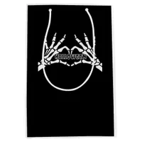 Halloween Skeleton Heart Hands Retro Style Medium Gift Bag