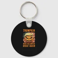 Trumpkin Halloween Pumpkin Make Halloween Great Ag Keychain