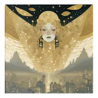 City of Angels Woman in Gold Acrylic Print
