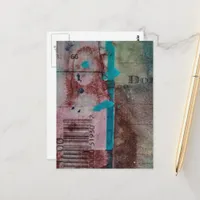 Mona Mixed Media Postcard