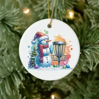 Merry Disc-mas | Disc Golf Personalized Christmas Ceramic Ornament