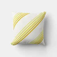 Pillow -  Groups of Yellow Lines in Five Shades