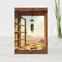 Open Window in the Desert | Happy Birthday  Card