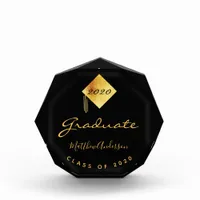 Graduate black gold minimalist class acrylic award