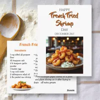 Happy French Fried Shrimp Day | Dec 21st Postcard