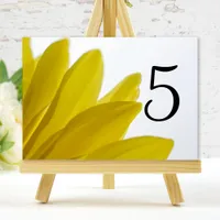 Yellow Daisy Flower Petals Table Numbers