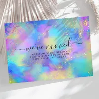 Holographic Opal Iridescent Moving Announcement