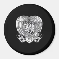 Crying Heart Skeleton Hands Classic Style Magnet
