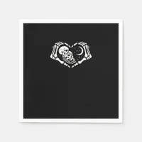 Skeletons Heart  Hands Napkins