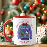 Second Place Ugly Sweater Winner Christmas Mug