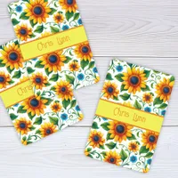 Sunflowers Digital Art Yellow Orange Green Jumbo Poker Cards