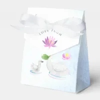 Swan Watercolor Baby Shower Favor Boxes