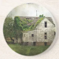 Rural Missouri Abandoned House Sandstone Coaster