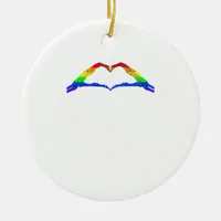 Bone Hands Heart Classic Style Ceramic Ornament