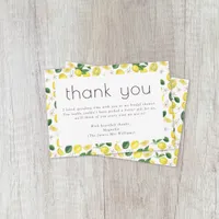 Lemon Citrus Bridal Shower Thank You Card