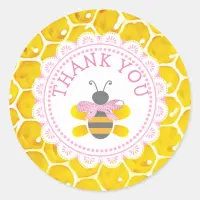 Baby Shower Honeybee Thank You Honeycomb Stickers