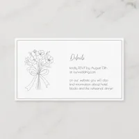 Whimsical Bow RSVP Wedding Website Enclosure Card