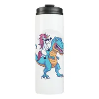 Unicorn and T-Rex Thermal Tumbler