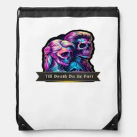 Till Death Do Us Part Classic – Autumn Gothic Vows Drawstring Bag