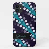 Modern Teal Tribal pattern iPhone 5 Case-mate iPhone 11 Case