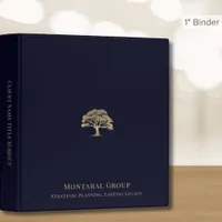 Navy Blue Gold Luxury Tree 3 Ring Binder