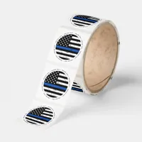 Thin Blue Line Police Law Enforcement Thank You Classic Round Sticker
