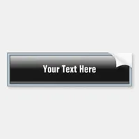 Rectangular Web 2.0 Button Black Bumper Sticker