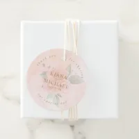 Soft Blush Roses Thank You V2 ID828 Favor Tags